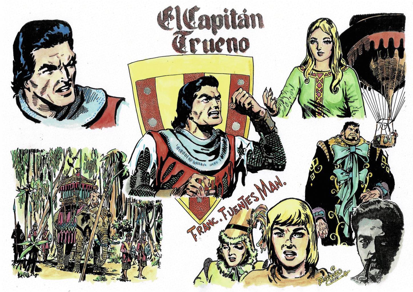 Poster DIN 4 numero 0333: El Capitan Trueno de Fuentes Man, serie El Capitan Trueno, visto por Txomin