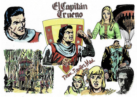 Poster DIN 4 numero 0333: El Capitan Trueno de Fuentes Man, serie El Capitan Trueno, visto por Txomin