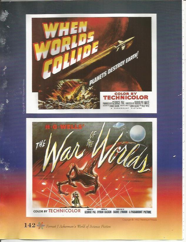 LAMINA 24934: Cartel de When Worlds Collide y The War of the Worlds