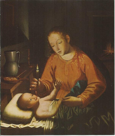 LAMINA 24897: La Virgen despertando al Niño,por Juan Sanchez