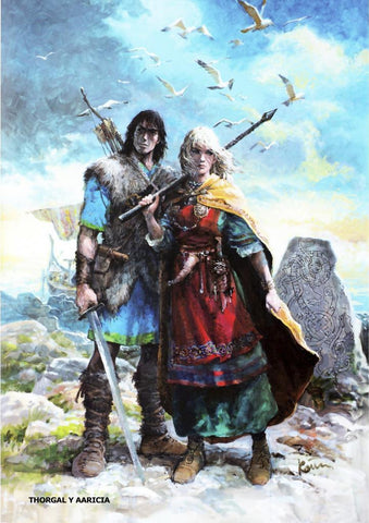 Poster DIN 4 numero 0387: Thorgal y Aaricia
