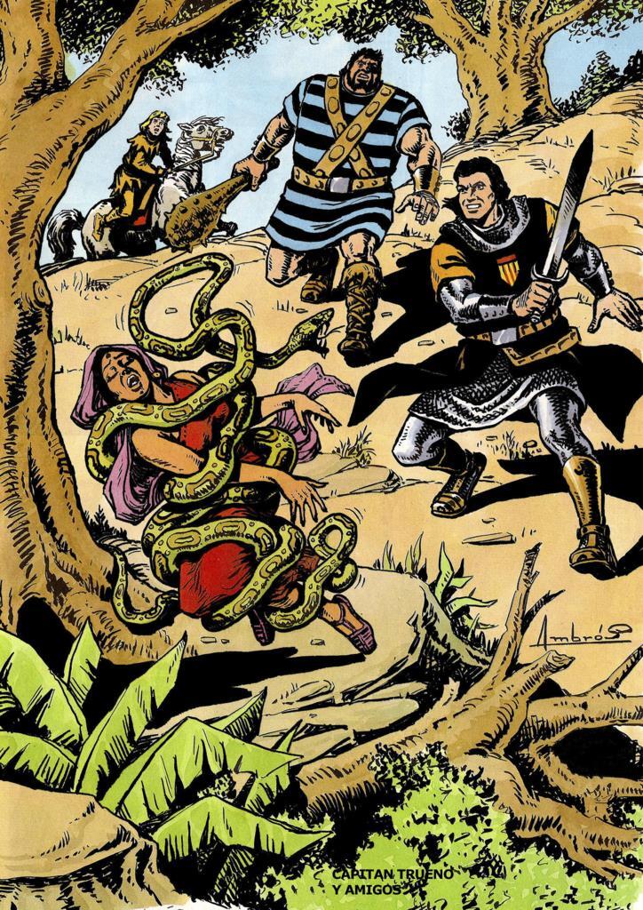 Poster DIN 4 numero 0129: El Capitan Trueno y amigos