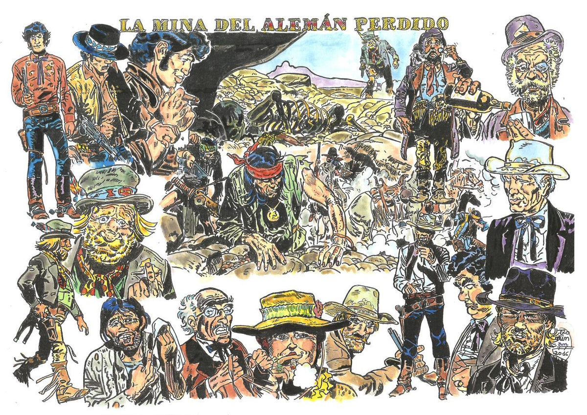 Poster DIN 4 numero 0456: El Teniente Blueberry: La mina del aleman perdido