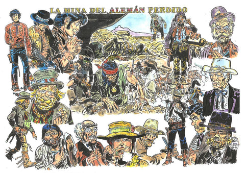 Poster DIN 4 numero 0456: El Teniente Blueberry: La mina del aleman perdido