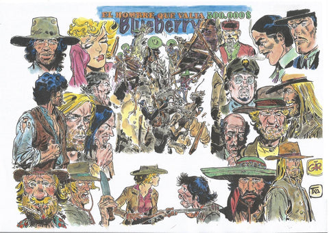 Poster DIN 4 numero 0460: El Teniente Blueberry: El hombre que valia 500.000$