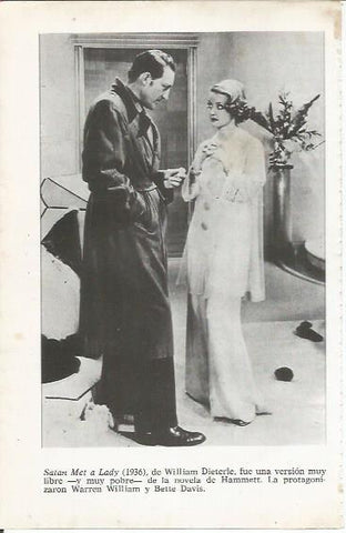 LAMINA 25053: Warren William y Bette Davis en Satan Met a Lady