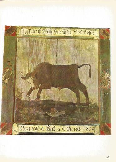 LAMINA 25042: Boeuf, madera pintada