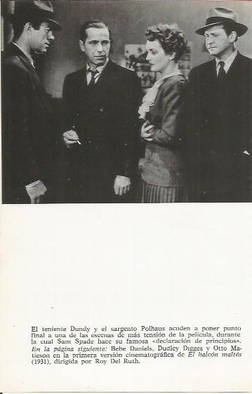 LAMINA 25054: Humphrey Bogart y Sam Spade