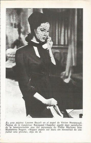 LAMINA 25056: Lauren Bacall en el papel de Vivian Sternwood