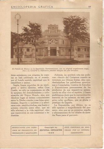 LAMINA 25057: Palacio de Mexico en la Exposición Iberoamericana de Sevilla