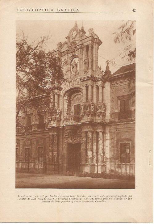 LAMINA 25078: Palacio de San Telmo en Sevilla