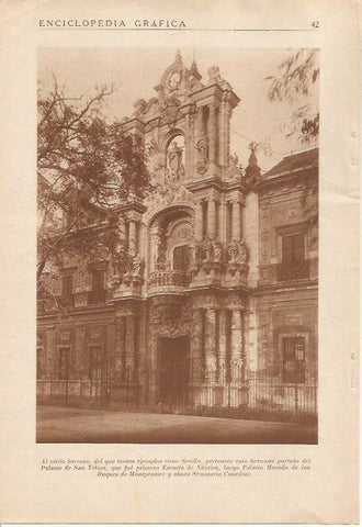 LAMINA 25078: Palacio de San Telmo en Sevilla