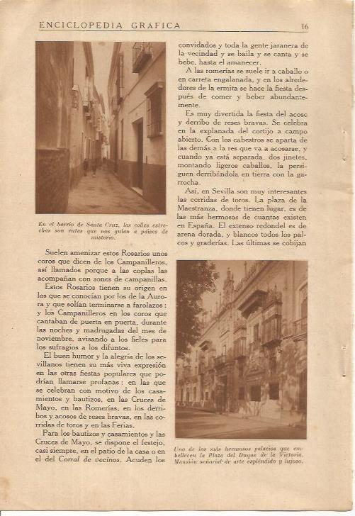 LAMINA 25065: Calles del barrio de Santa Cruz de Sevilla