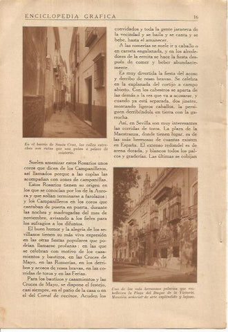 LAMINA 25065: Calles del barrio de Santa Cruz de Sevilla