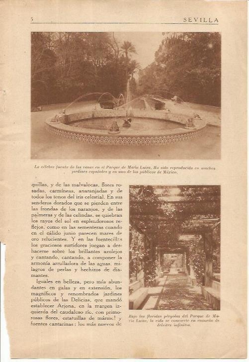 LAMINA 25060: Fuente de las Ranas en Sevilla