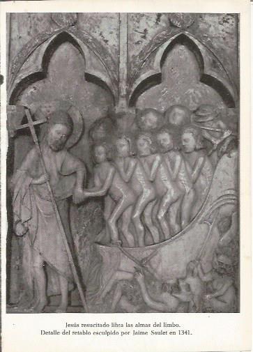 LAMINA 24985: Detalle del retablo de Jaume Saulet del año 1341