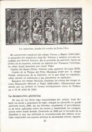 LAMINA 24978: Los Apostoles, detalle del retablo de Oller en Vic, Barcelona