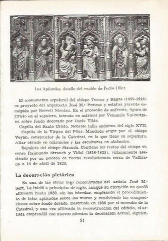 LAMINA 24978: Los Apostoles, detalle del retablo de Oller en Vic, Barcelona