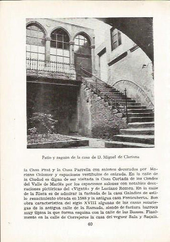 LAMINA 24972: Patio de la Casa de Miguel de Clariana en Vic, Barcelona