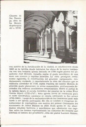 LAMINA 24969: Claustro del convento de Santo Domingo en Vic, Barcelona
