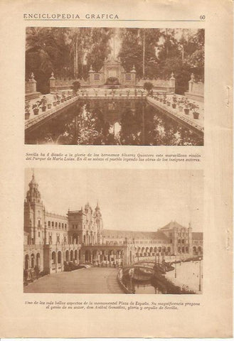 LAMINA 25087: Rincon del Parque de Maria Luisa en Sevilla