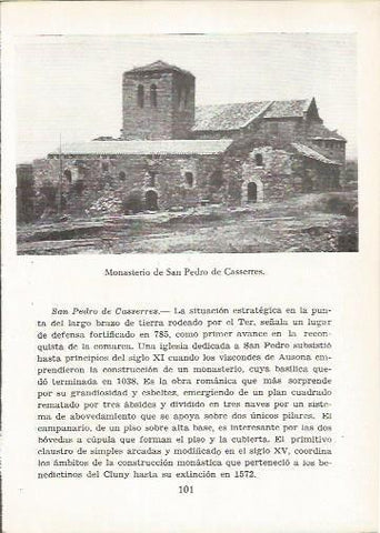 LAMINA 24998: Monasterio de Sant Pere de Casserres, Barcelona