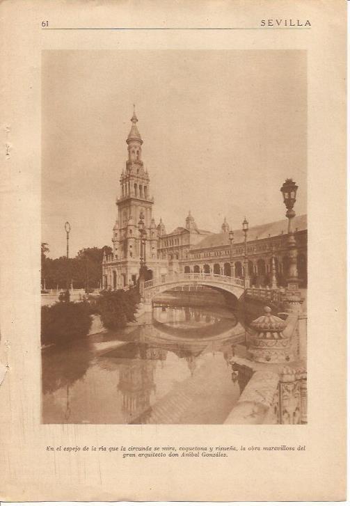 LAMINA 25088: Ria en la Plaza de España de Sevilla
