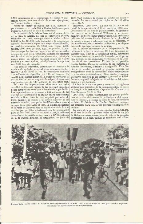 LAMINA ESPASA 36586: Militares de Mauricio en Port Louis