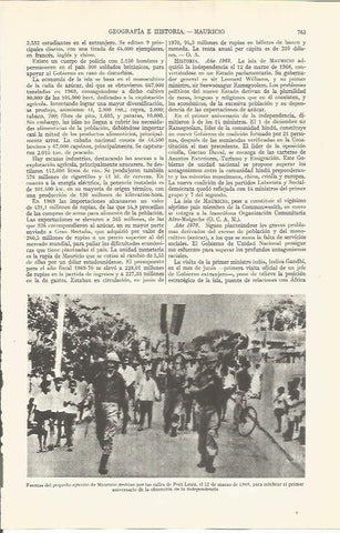 LAMINA ESPASA 36586: Militares de Mauricio en Port Louis