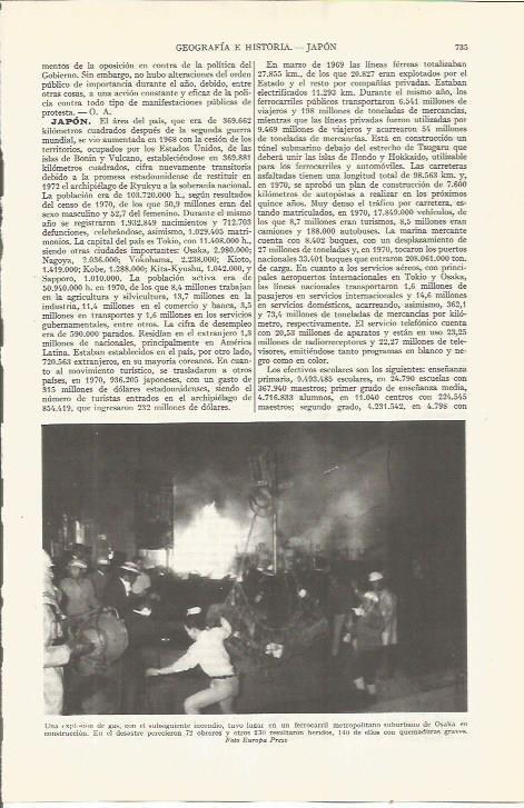 LAMINA ESPASA 36579: Explosion de gas en Japon
