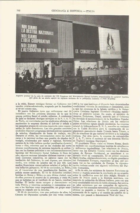 LAMINA ESPASA 36578: IX Congreso del Movimiento Social Italiano