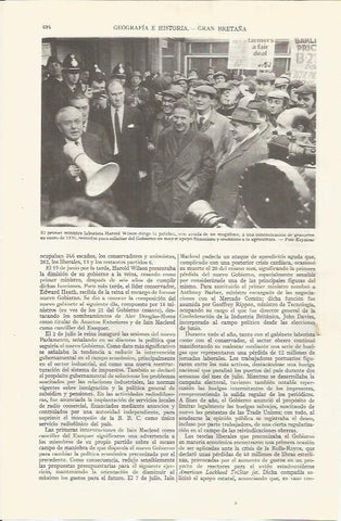 LAMINA ESPASA 36569: El primer ministro britanico Harold Wilson