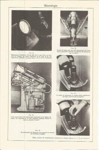 LAMINA ESPASA 36609: Microscopios del Departamento Industrial de Philips Iberica en Barcelona