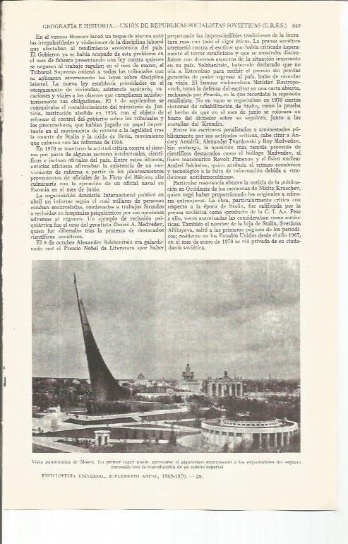 LAMINA ESPASA 36602: Vista de Moscu