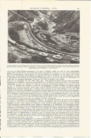 LAMINA ESPASA 36598: Paso de San Gotardo en Suiza