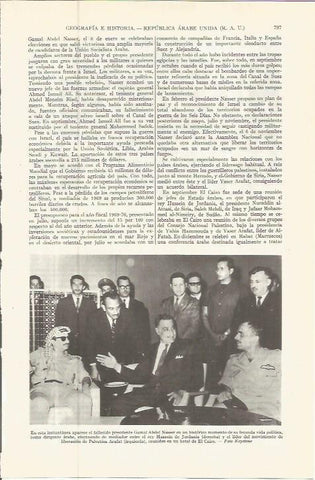 LAMINA ESPASA 36593: Nasser, el rey Hussein de Jordania y Arafat