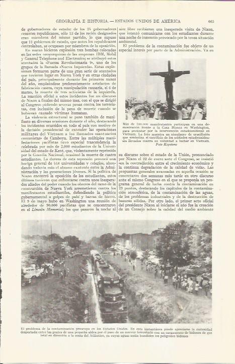 LAMINA ESPASA 36562: Manifestacion contra la guerra de Vietnam en Estados Unidos