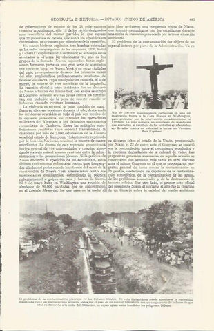 LAMINA ESPASA 36562: Manifestacion contra la guerra de Vietnam en Estados Unidos