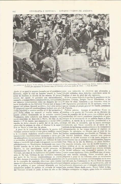 LAMINA ESPASA 36561: Los astronautas Amstrong, Aldriu y Collins recibidos en Nueva York