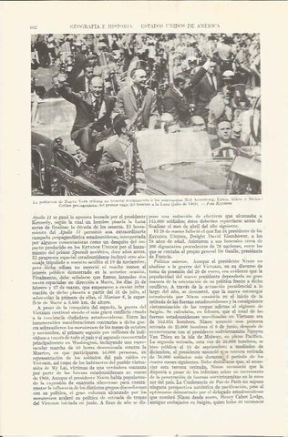 LAMINA ESPASA 36561: Los astronautas Amstrong, Aldriu y Collins recibidos en Nueva York