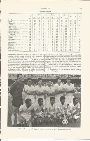 LAMINA ESPASA 36522: El Real Madrid, temporada 1969