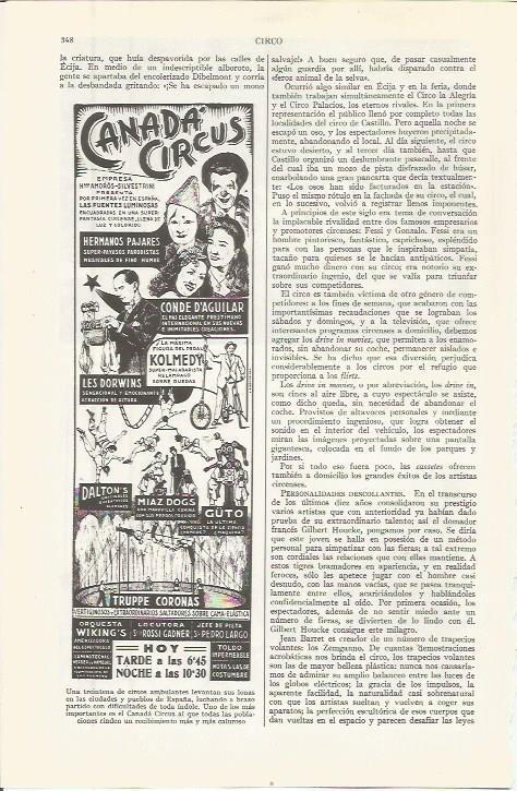 LAMINA ESPASA 36515: Cartel del Canada Circus