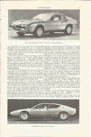 LAMINA ESPASA 36509: Alfa Romeo Montreal y Lamborghini P 250