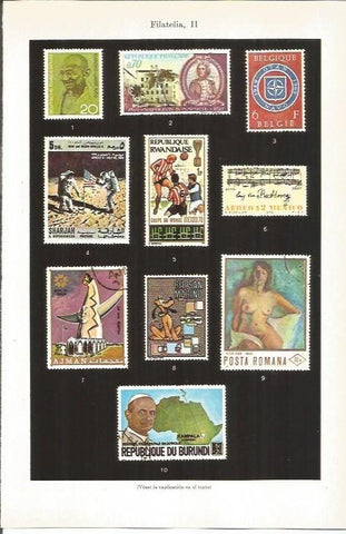 LAMINA ESPASA 36529: Sellos del mundo emitidos entre 1969-1970