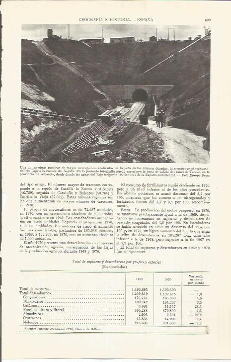 LAMINA ESPASA 36549: Construccion del trasvase del rio Tajo al Segura