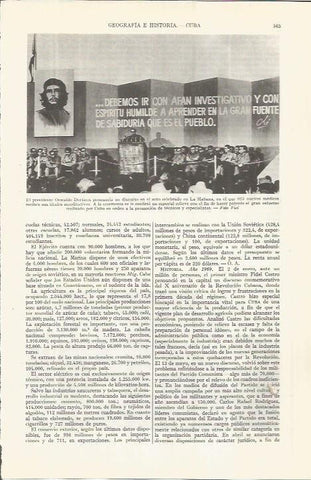 LAMINA ESPASA 36543: El presidente de Cuba, Oswaldo Dorticos