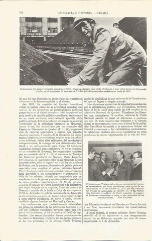 LAMINA ESPASA 36541: El primer ministro de Canada, Pierre Trudeau