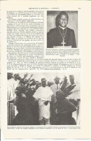 LAMINA ESPASA 36540: Monseñor Ndongmo de Camerun y el presidente Ahidjo