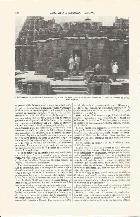 LAMINA ESPASA 36538: Los reyes de Belgica en India