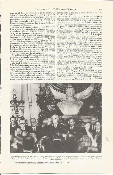LAMINA ESPASA 36537: General Roberto Marcelo, presidente de Argentina